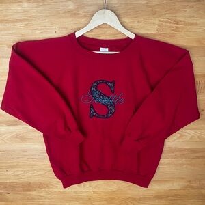 Vintage Seattle Crew Neck Red Size Large Made in the USA